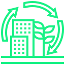 Sustainability tech icon with leaf & circuits – green technology, renewable energy, eco-friendly innovation, Australia.
